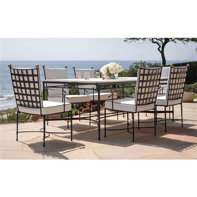 Aluminium eettafel en stoelen