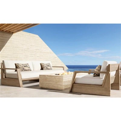 Duurzame teak buitenbank