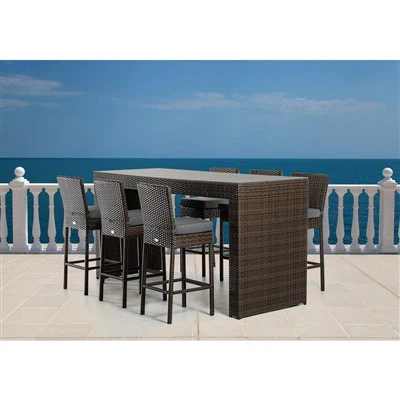 Wicker Cafe Bar -tafel en stoel