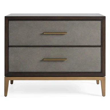 Houten stof nachtkastje